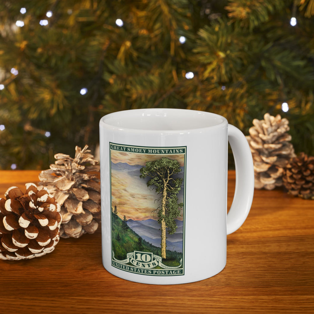 1NPS  Smoky Mountains National Park Stamp Mug