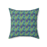 53PCF  Peacock Feather Pillow