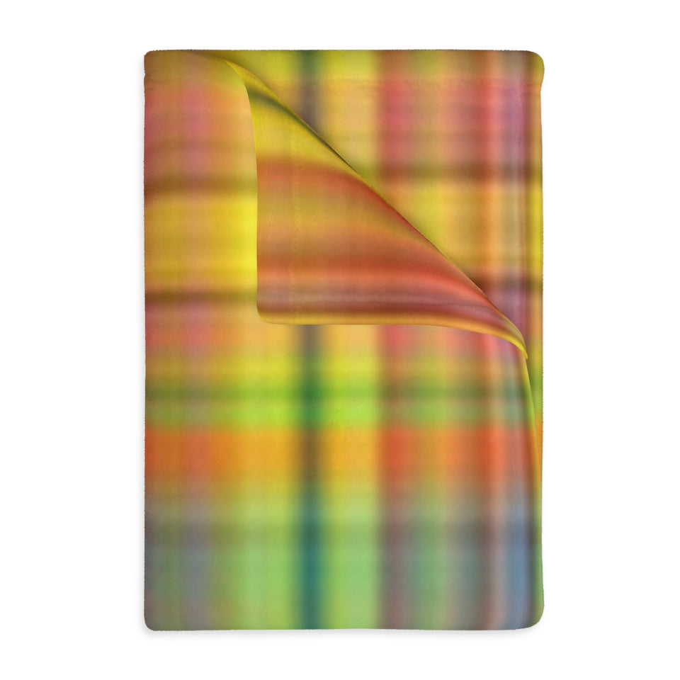 69CB  Colorful Plaid Blanket
