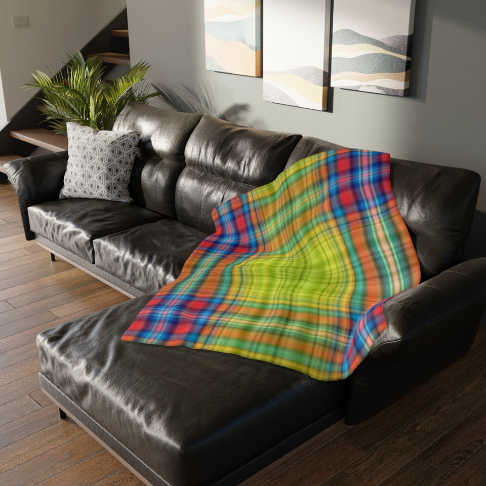 64CB  Colorful Plaid Blanket