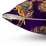 29PCF  Peacock Feather Pillow