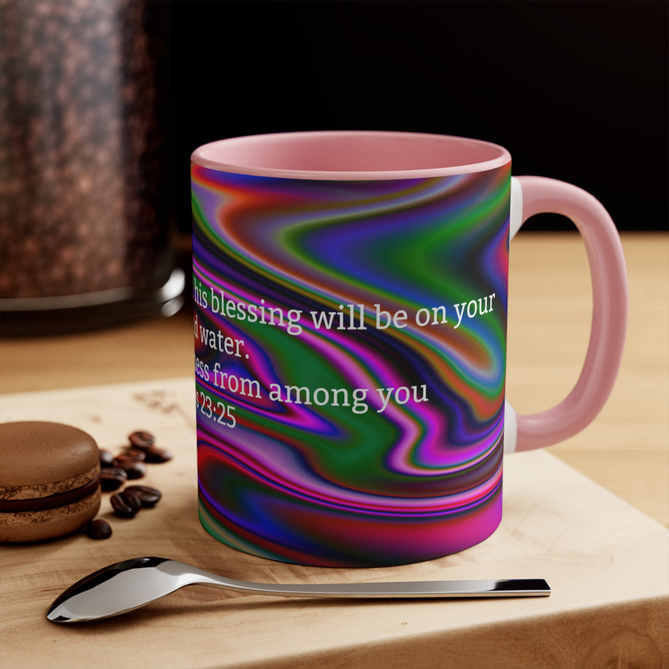 63CMSM  Colorful Marble Exodus 23:25 Mug