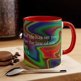 38CMSM  Colorful Marble Romans 8:2  Mug