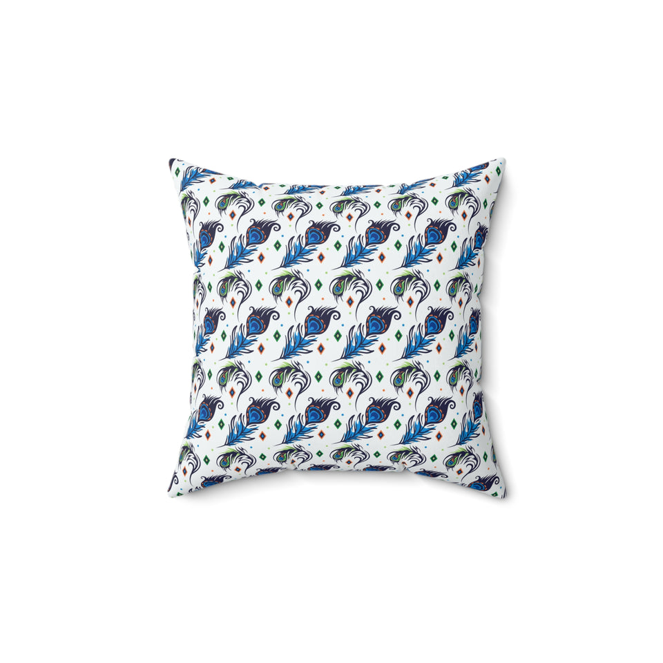 59PCF  Peacock Feather Pillow