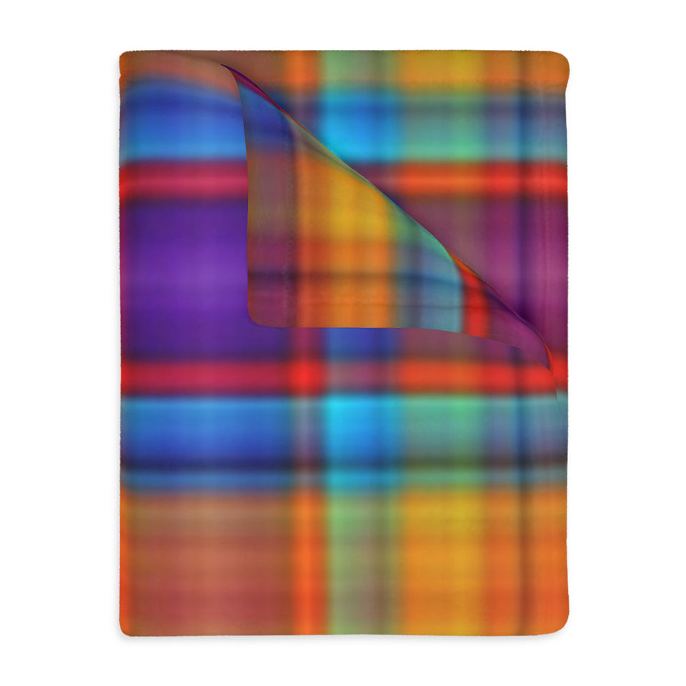 49CB  Colorful Plaid Blanket