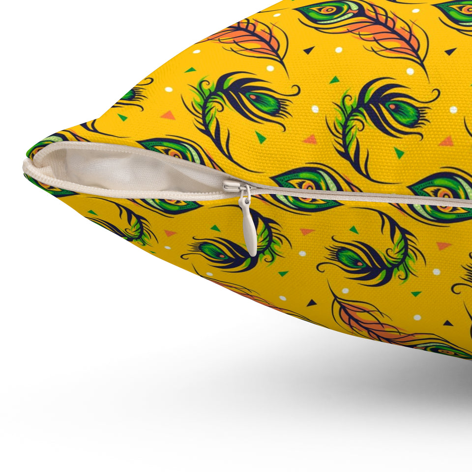 60PCF  Peacock Feather Pillow