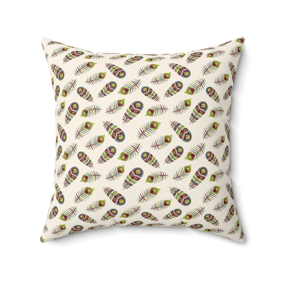 38PCF  Peacock Feather Pillow