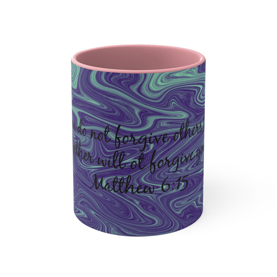 3CMSM  Colorful Marble Matthew 6:15 Mug