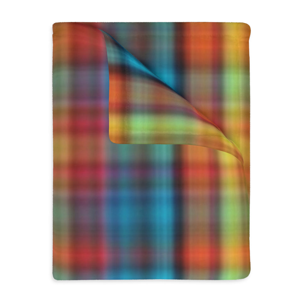 60CB  Colorful Plaid Blanket
