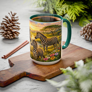 AM40  Zebra Family Mug