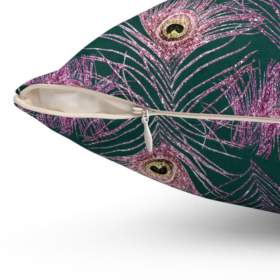 2PCF  Peacock Feather Pillow