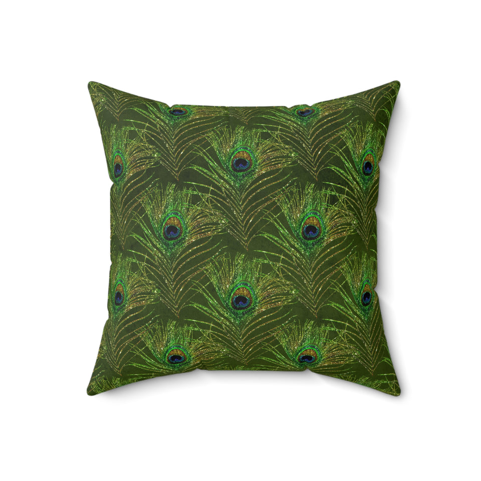 6PCF  Peacock Feather Pillow