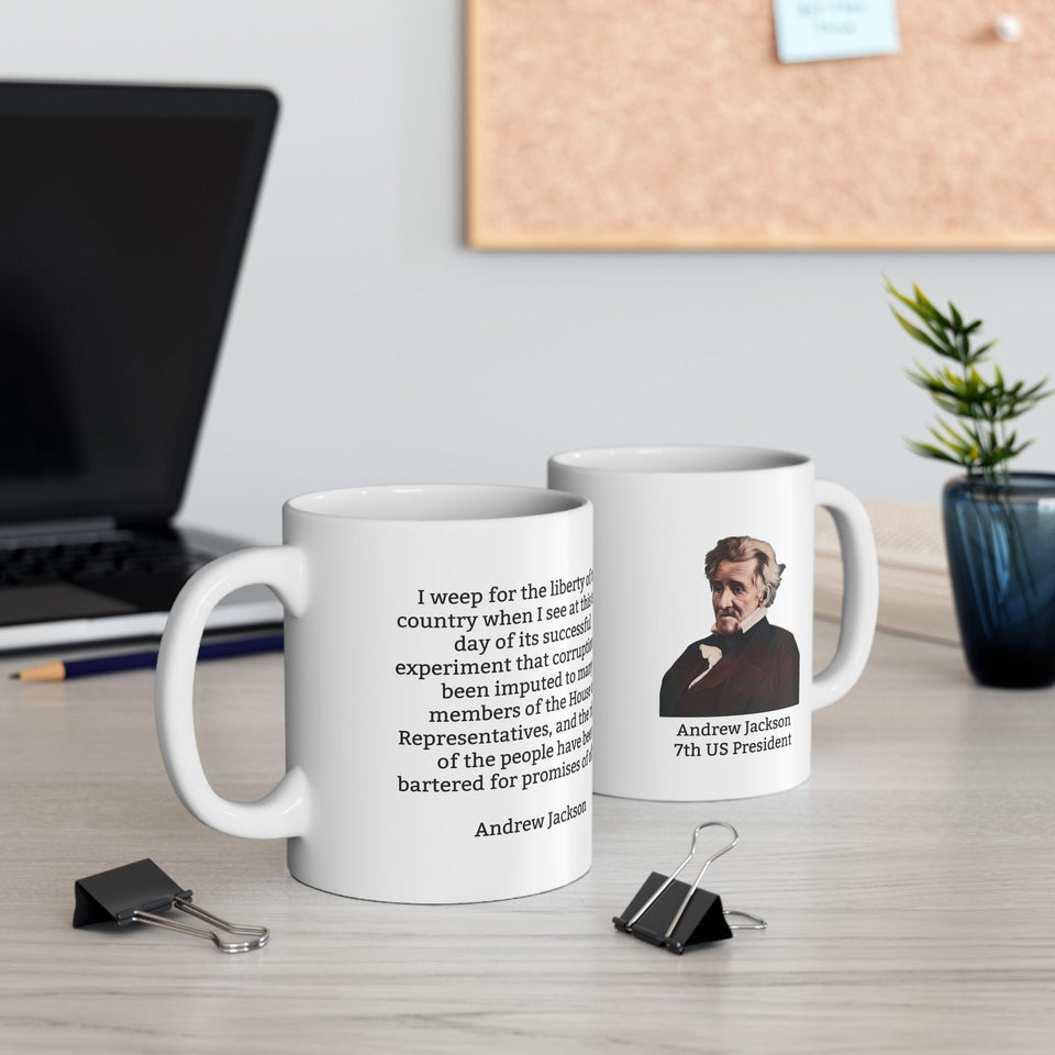4JQM  Andrew Jackson Historical quote mug