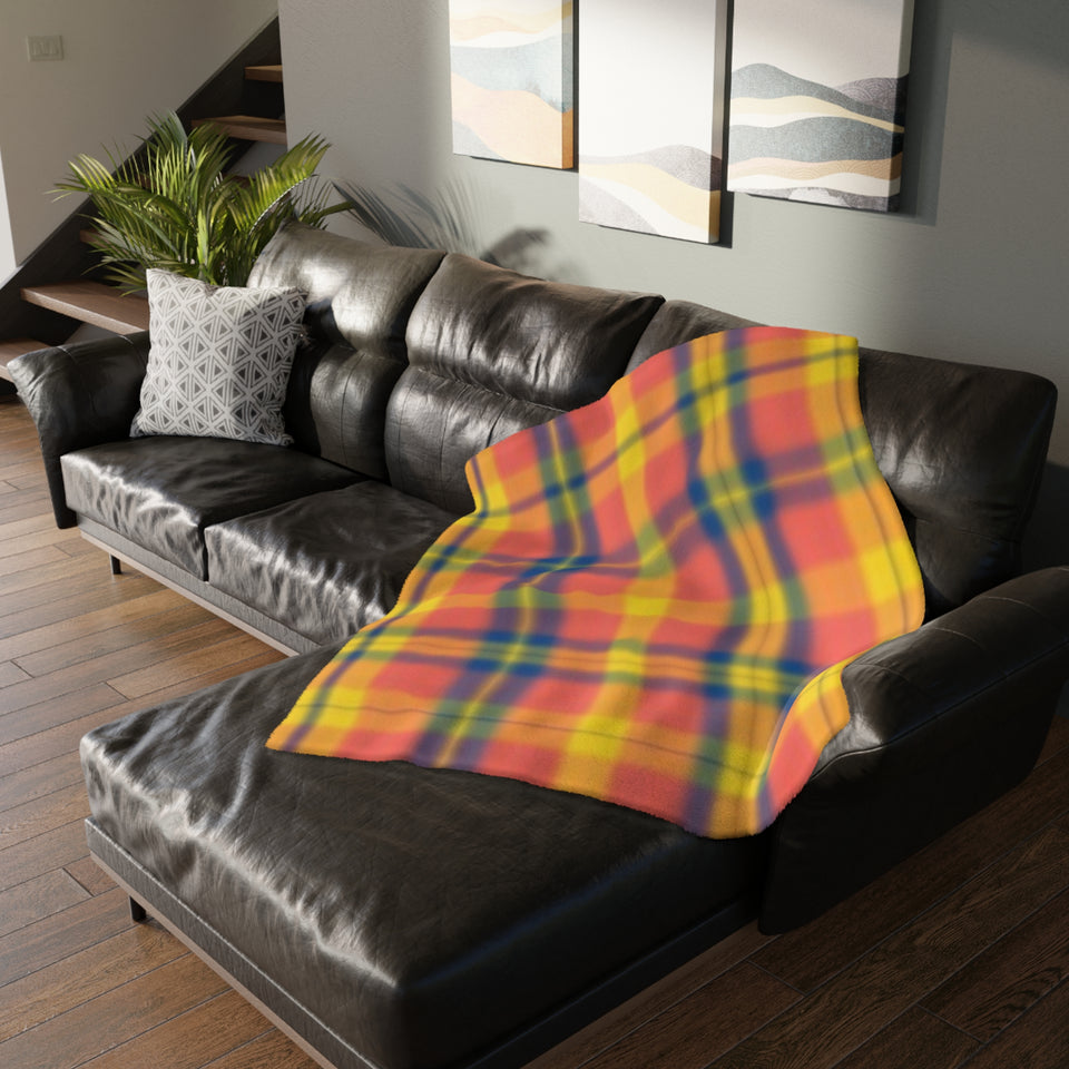 9CB  Colorful Plaid Blanket