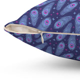 62PCF  Peacock Feather Pillow