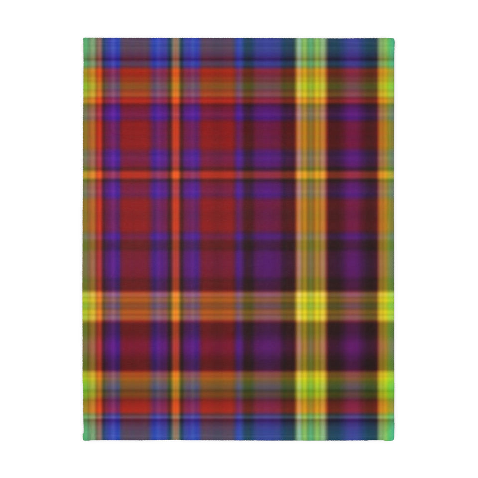 52CB  Colorful Plaid Blanket