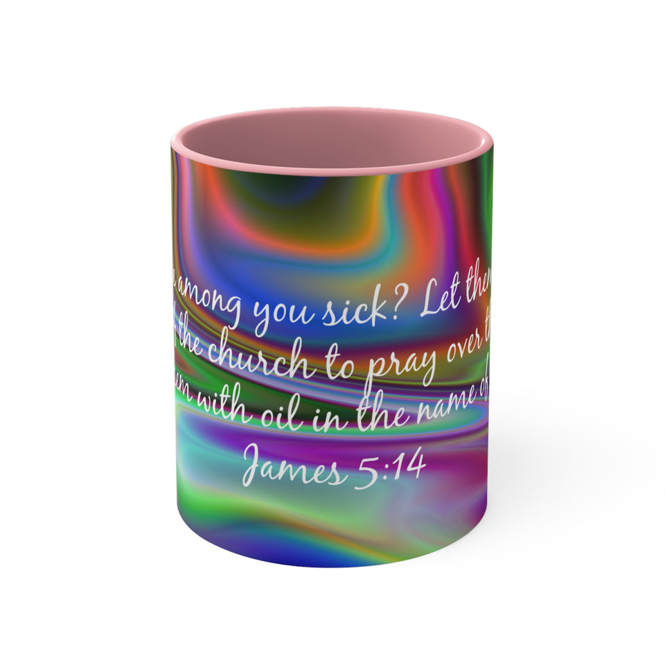 49CMSM  Colorful Marble James 5:14 Mug