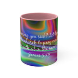 49CMSM  Colorful Marble James 5:14 Mug