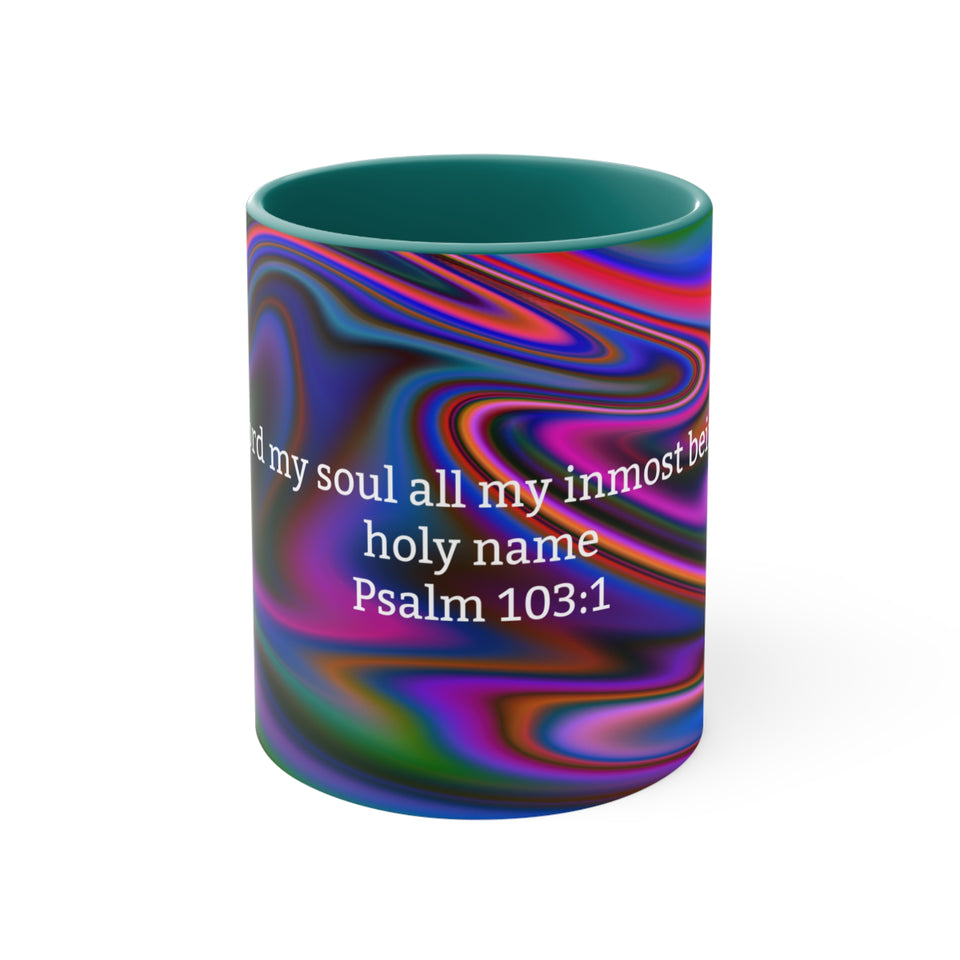 46CMSM  Colorful Marble Psalms 103:1 Mug