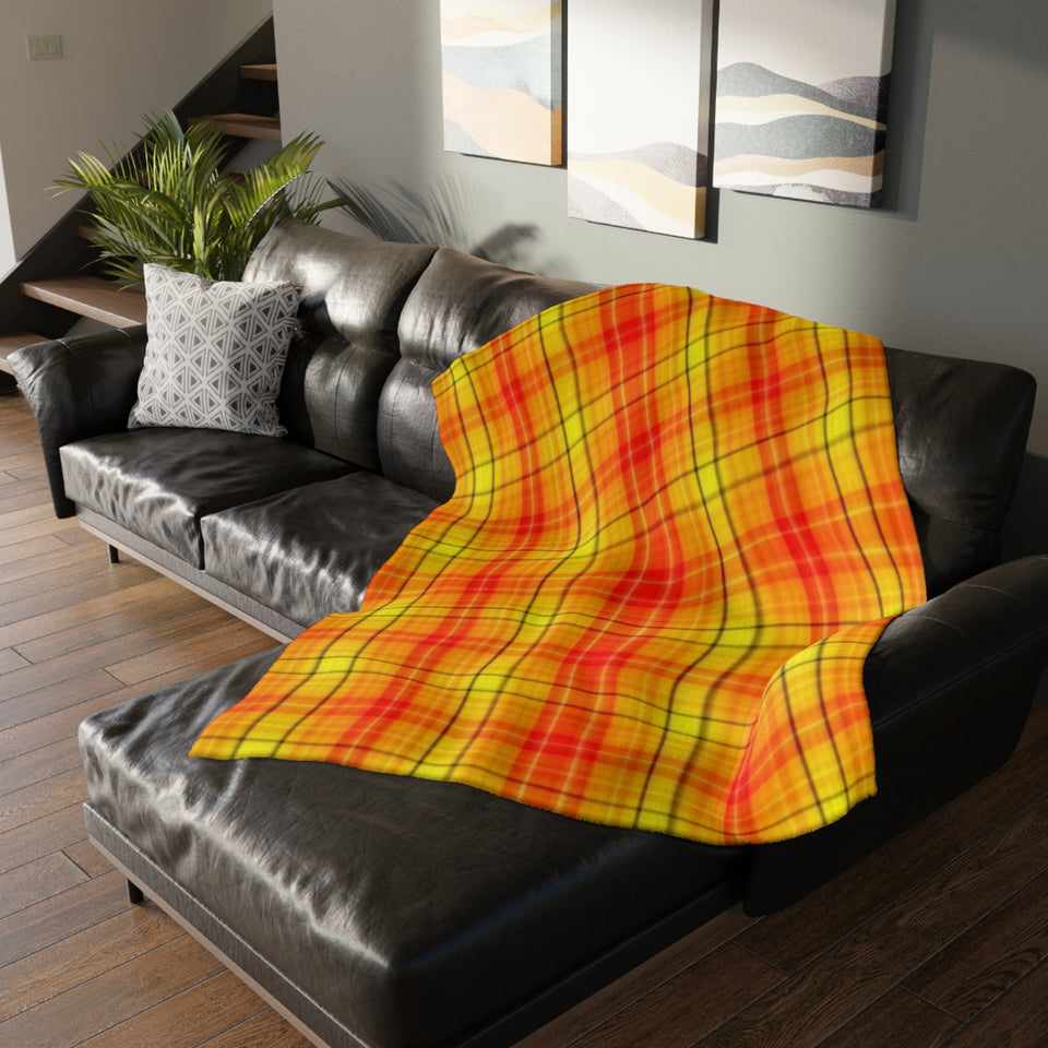 36CB  Colorful Plaid Blanket