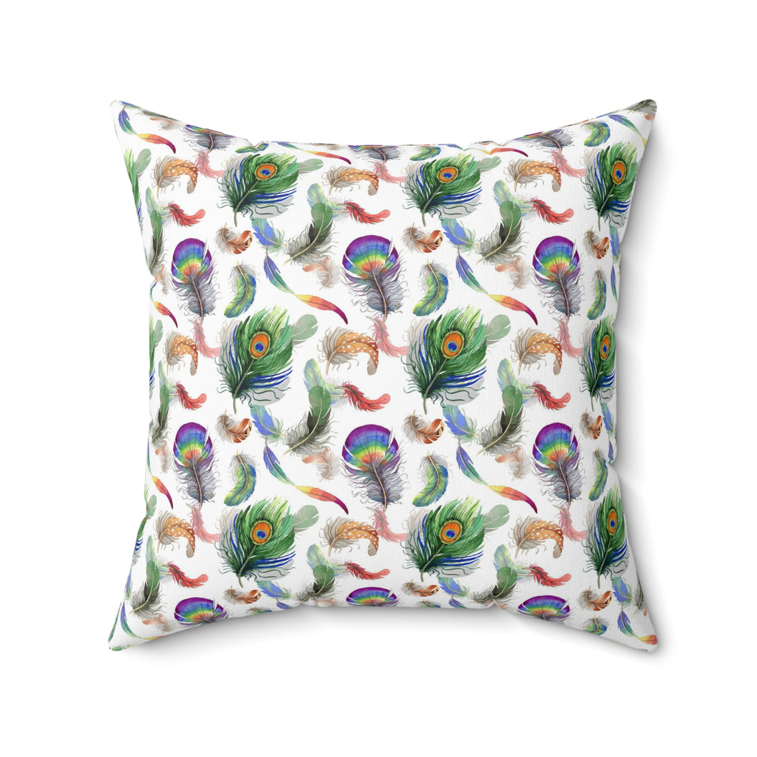 45PCF  Peacock Feather Pillow