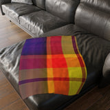 39CB  Colorful Plaid Blanket