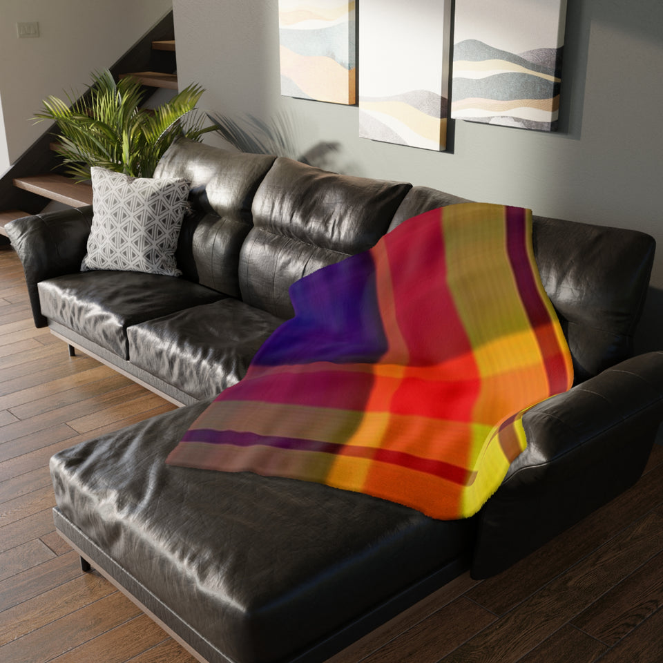 39CB  Colorful Plaid Blanket