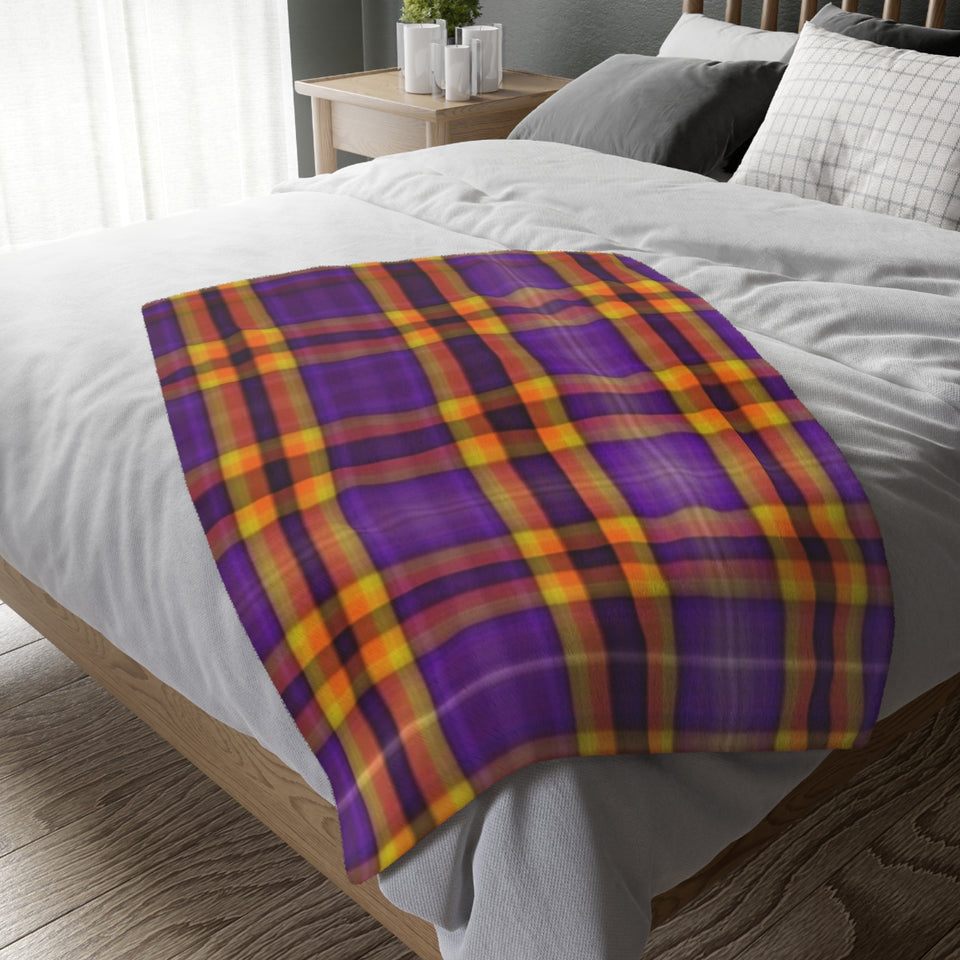 40CB  Colorful Plaid Blanket