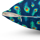 65PCF  Peacock Feather Pillow