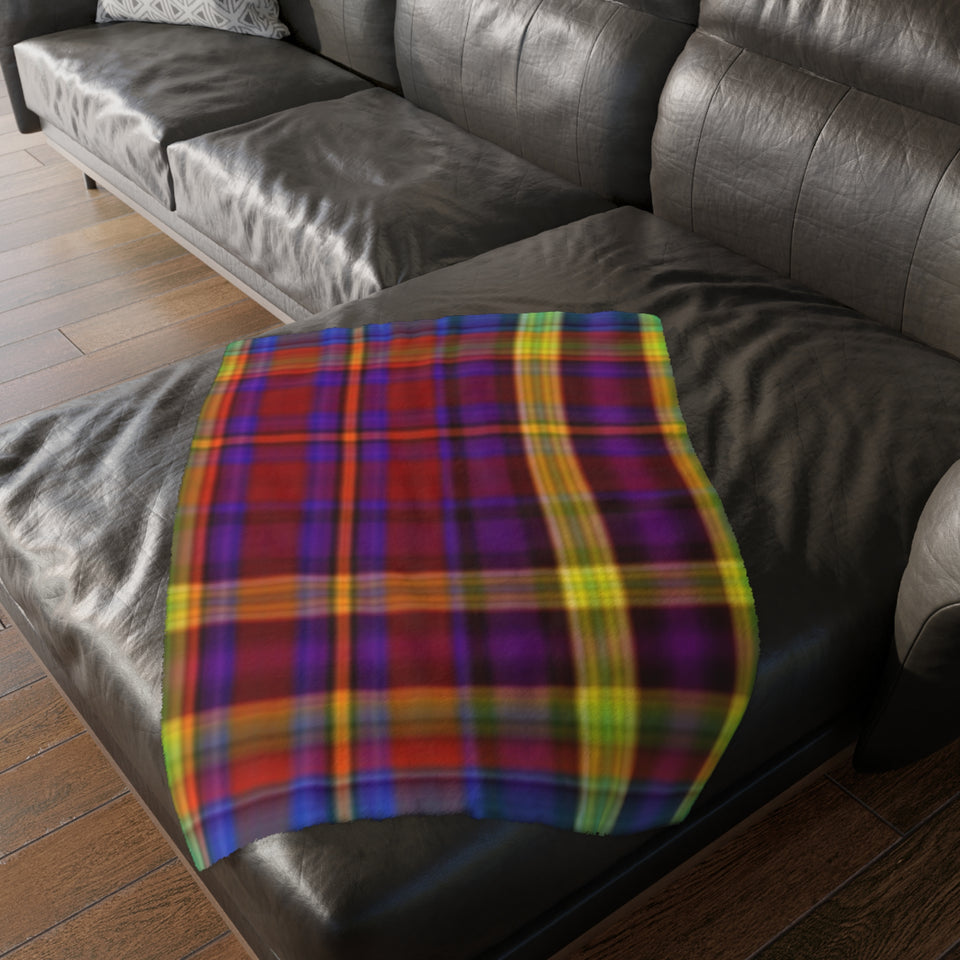 52CB  Colorful Plaid Blanket