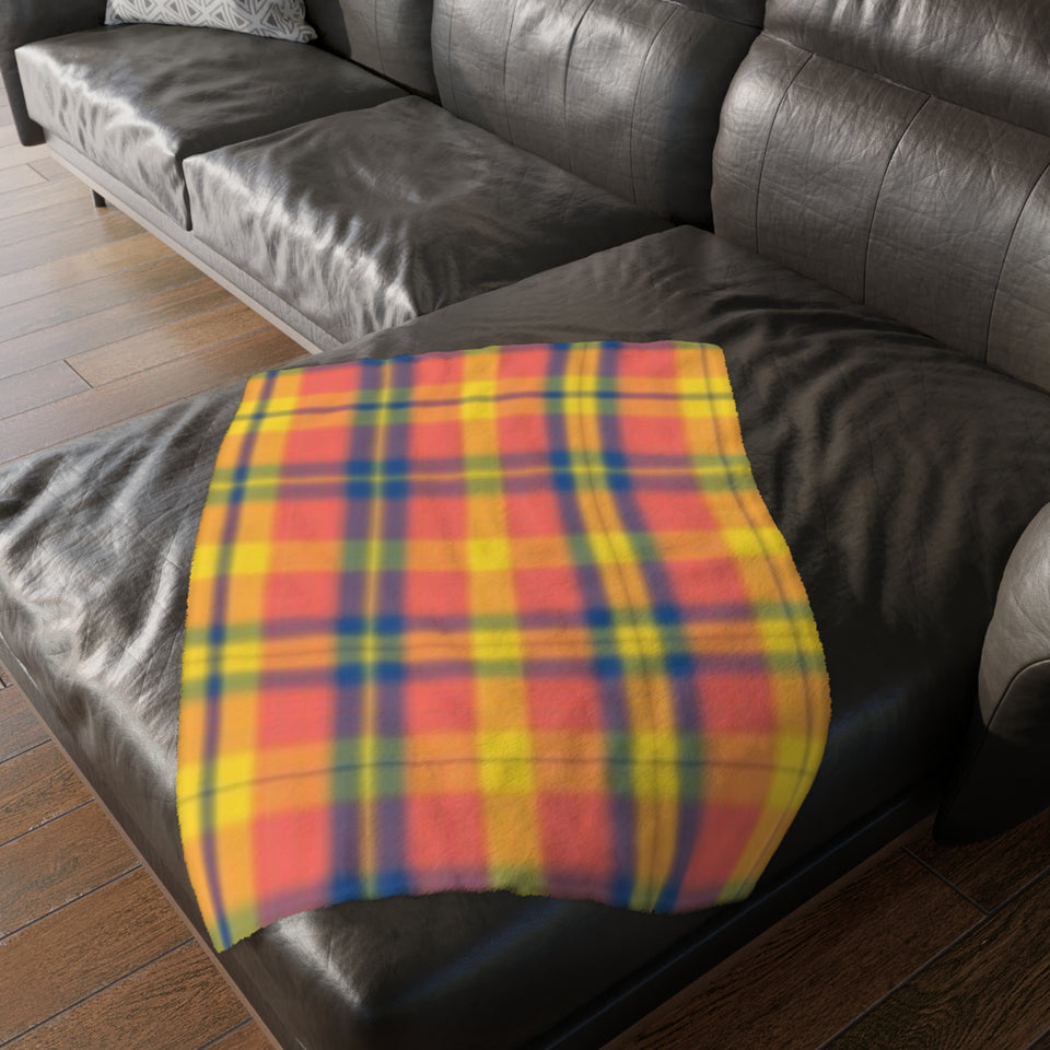 9CB  Colorful Plaid Blanket