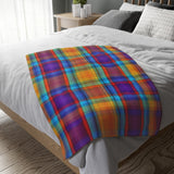 49CB  Colorful Plaid Blanket