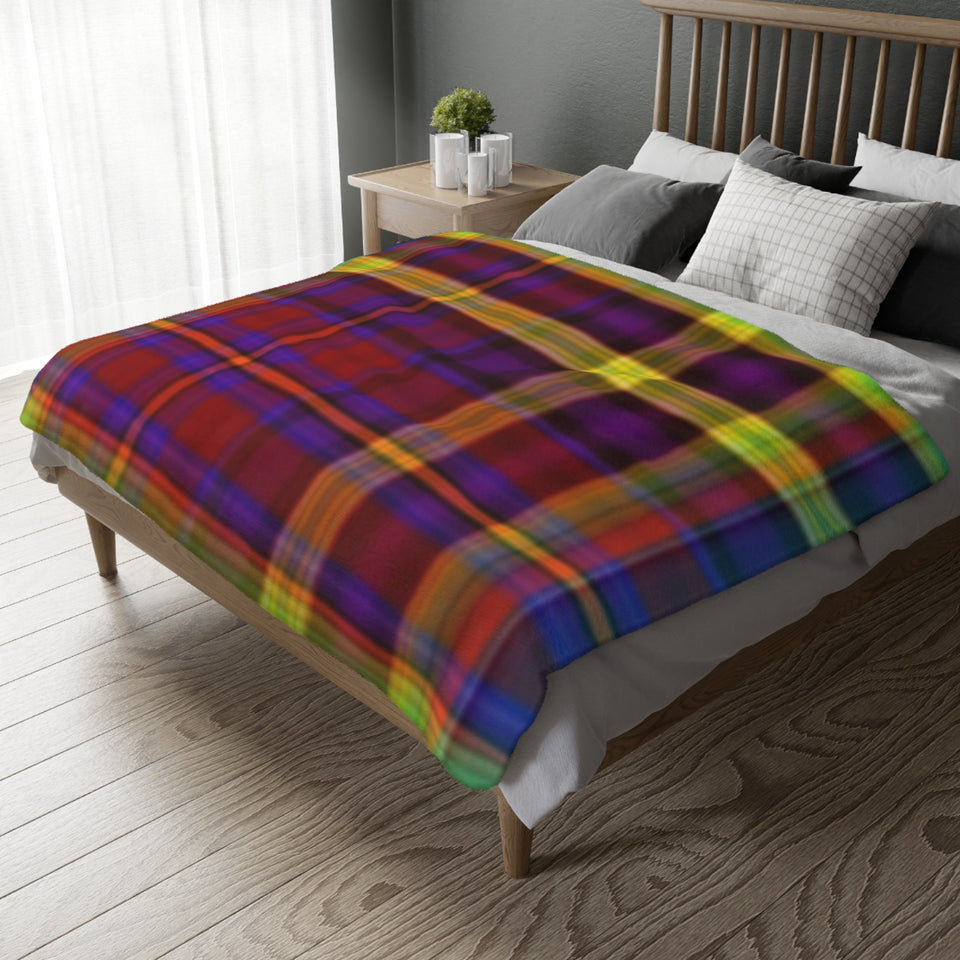 52CB  Colorful Plaid Blanket