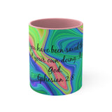 2CMSM Colorful Marble Ephesians 2:8 Mug