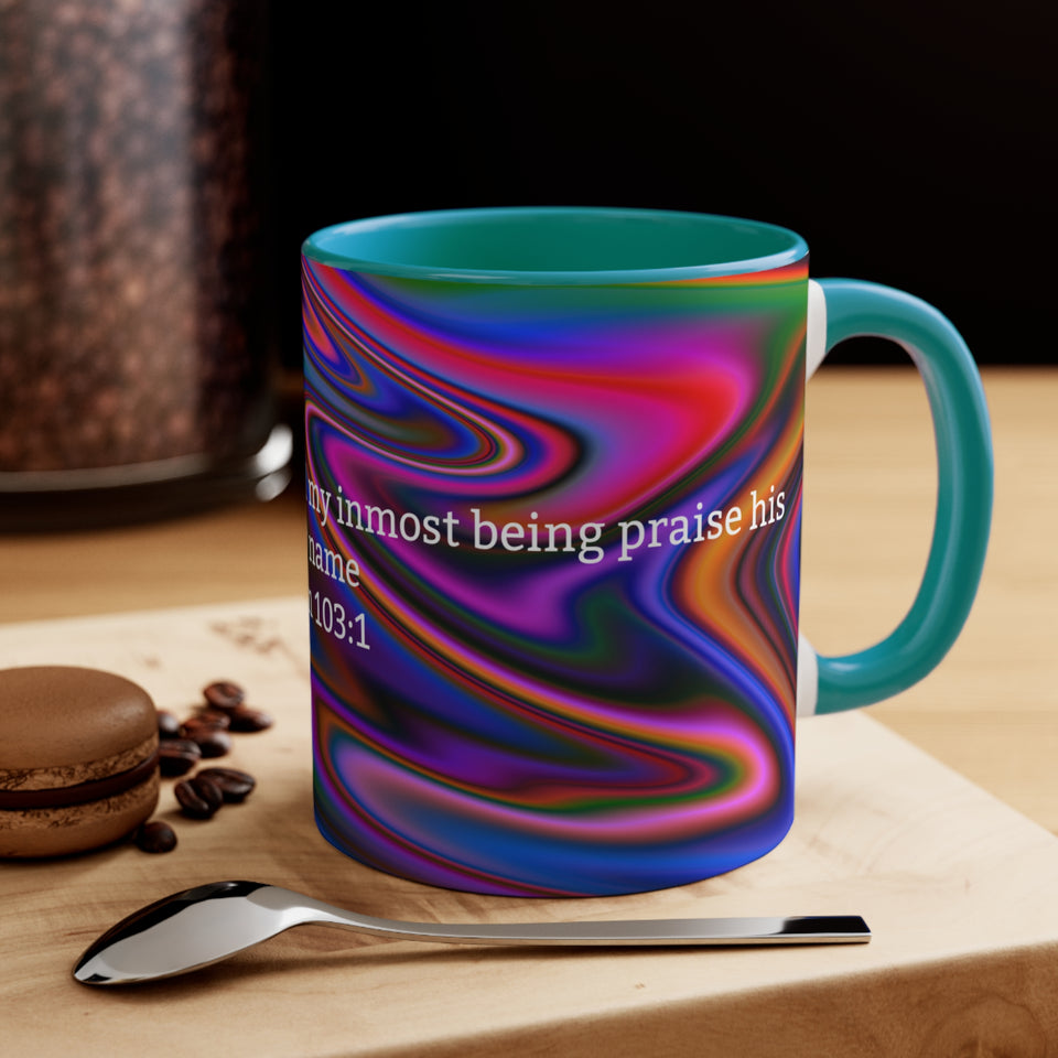 46CMSM  Colorful Marble Psalms 103:1 Mug