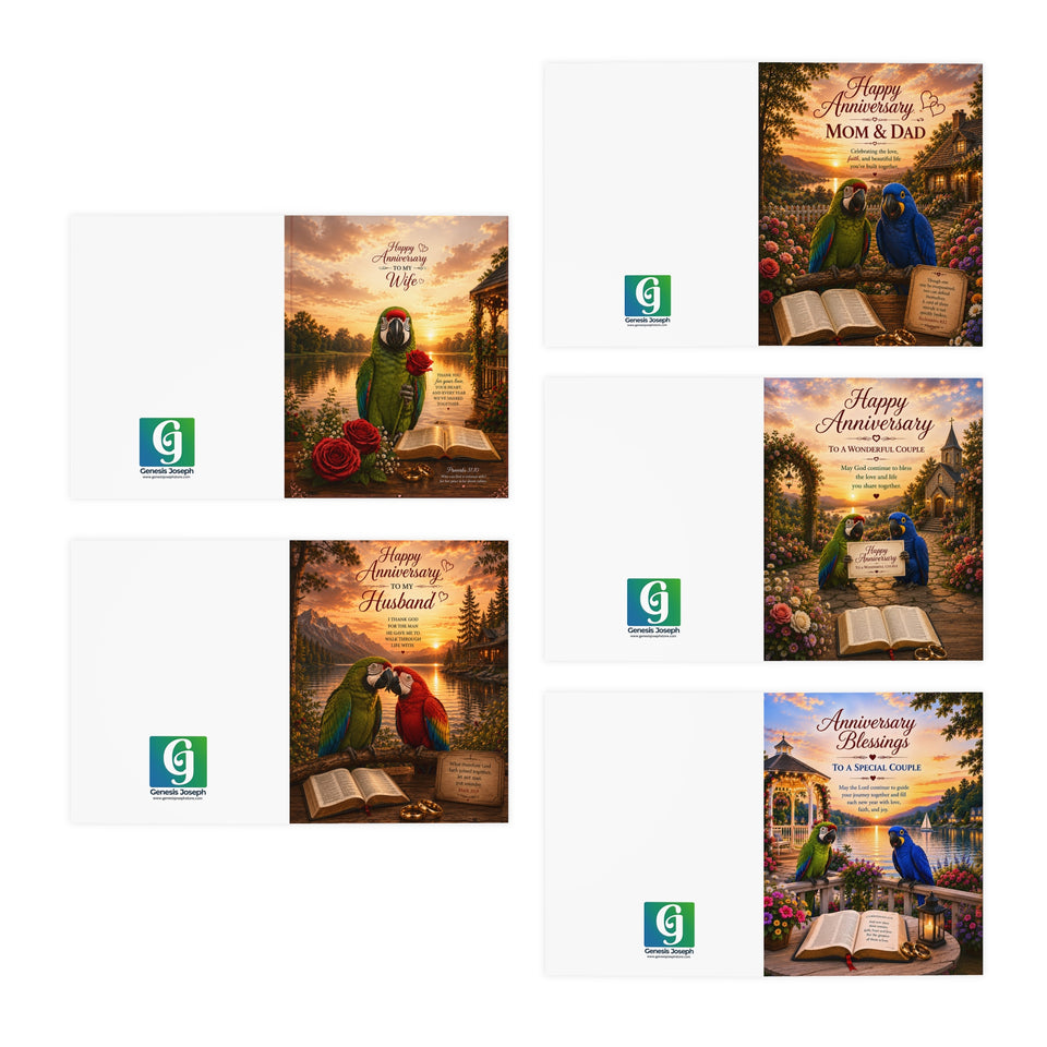 Macaw Wedding Anniversary Greeting Card Collection MGC4