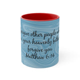 16CMSM  Colorful Marble Matthew 6:14 Mug