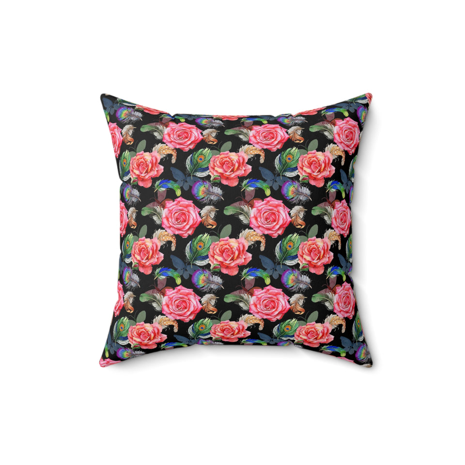 58PCF  Peacock Feather Pillow