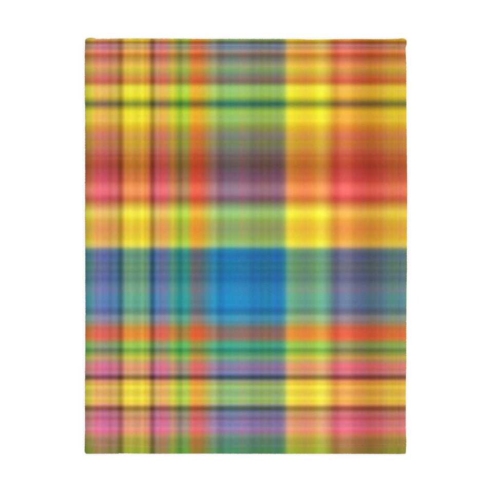 69CB  Colorful Plaid Blanket