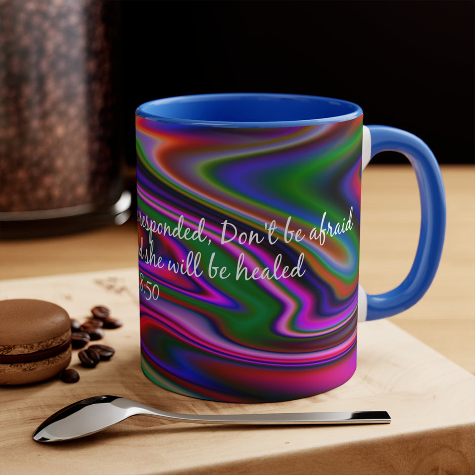 74CMSM  Colorful Marble Luke 8:50 Mug