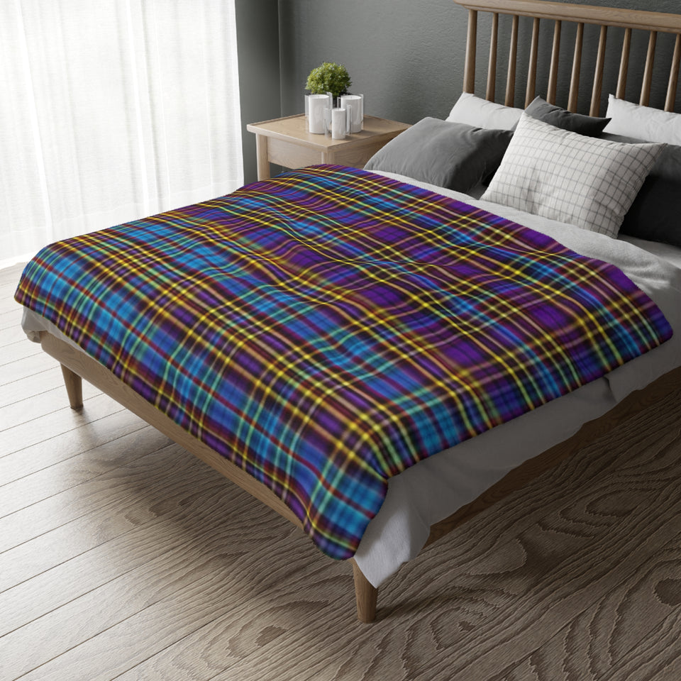 48CB  Colorful Plaid Blanket