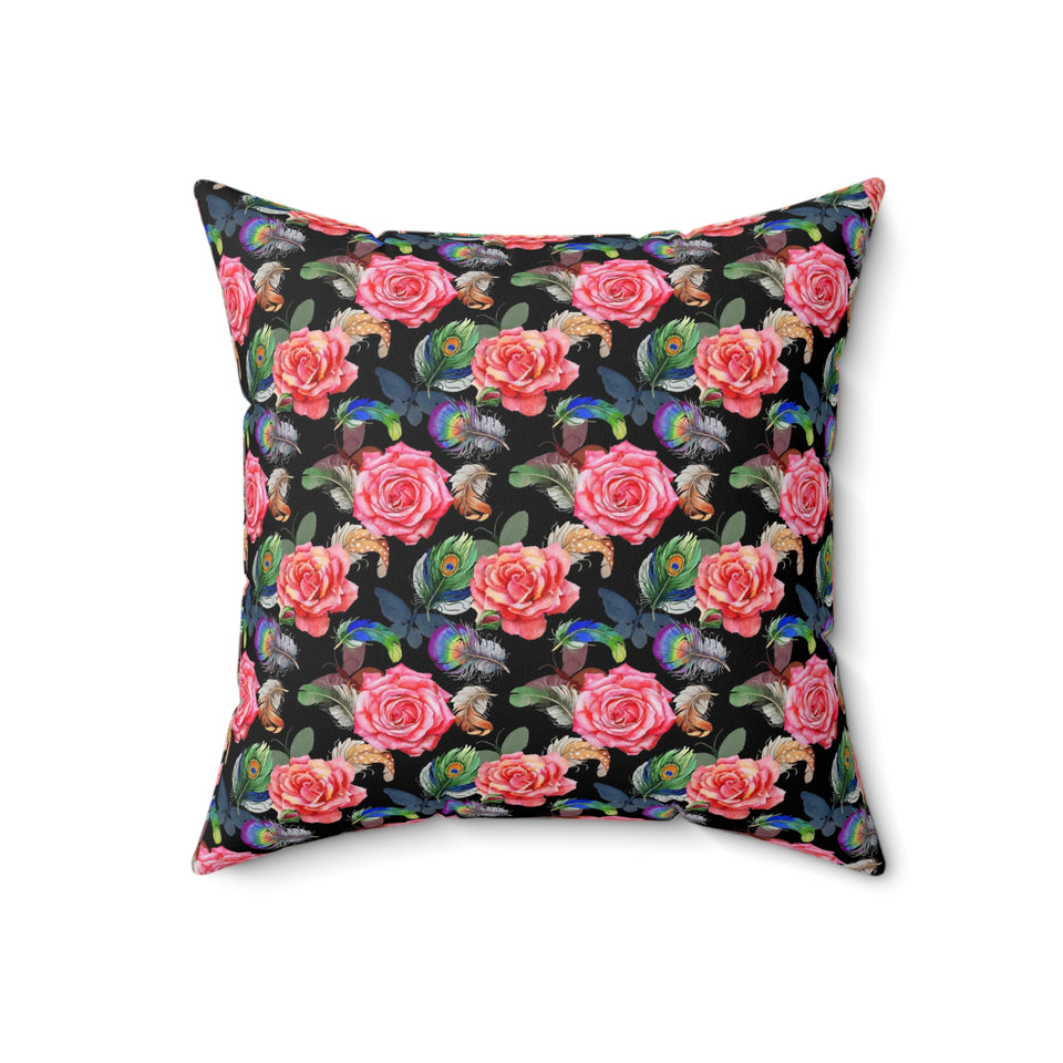 58PCF  Peacock Feather Pillow