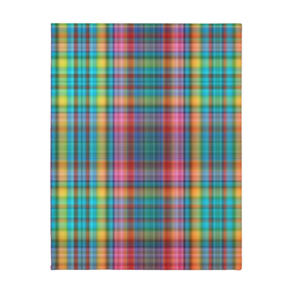 68CB  Colorful Plaid Blanket