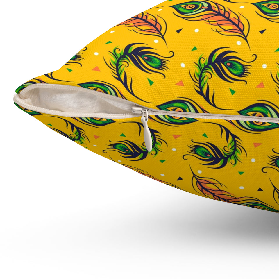 60PCF  Peacock Feather Pillow