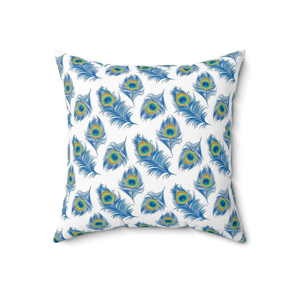 17PCF  Peacock Feather Pillow