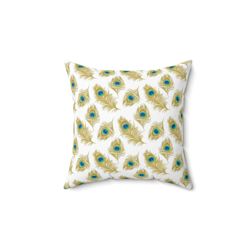 16PCF  Peacock Feather Pillow