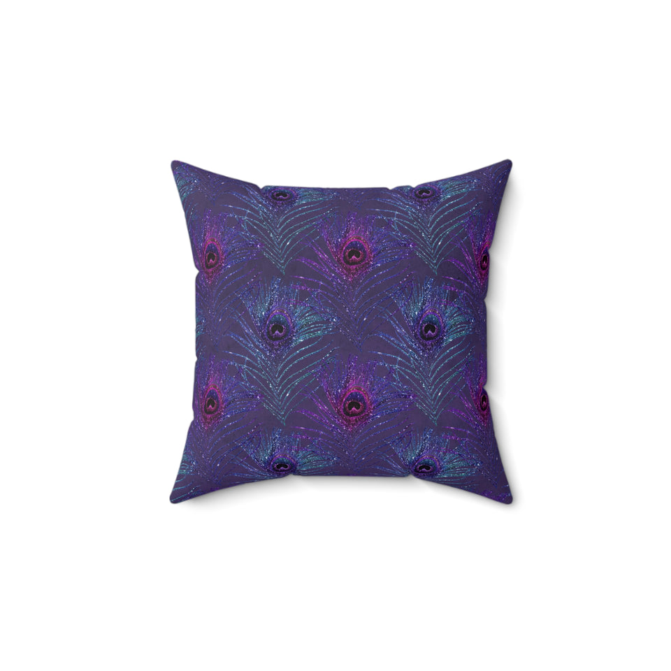 14PCF  Peacock Feather Pillow