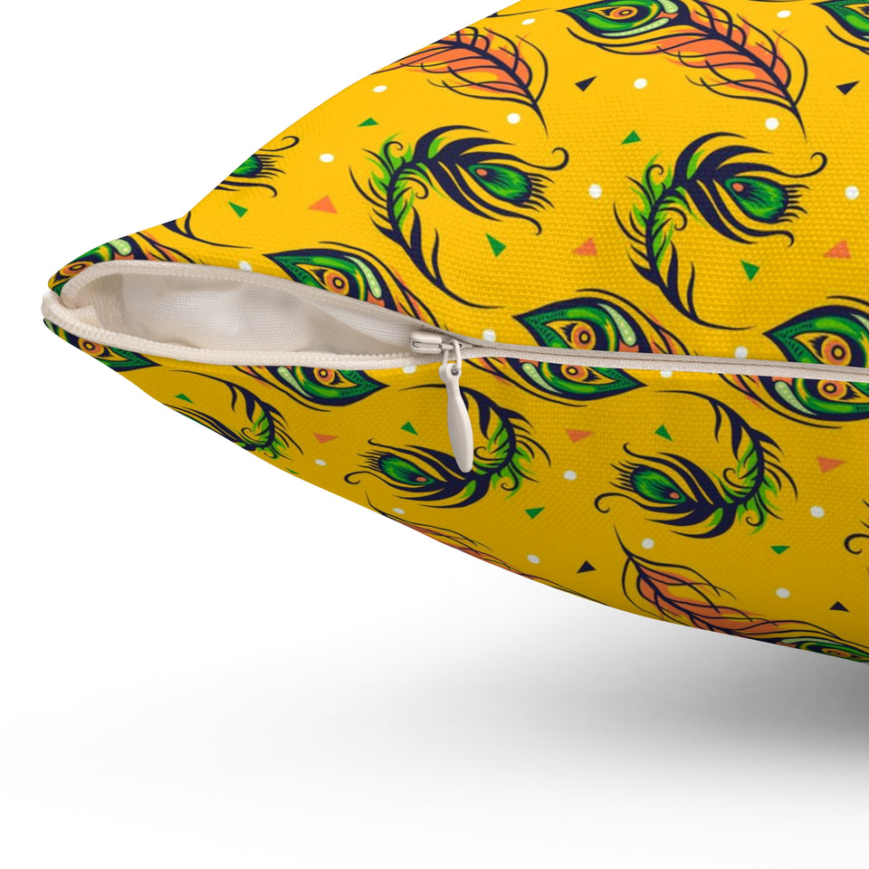 60PCF  Peacock Feather Pillow