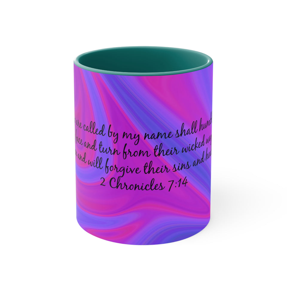 17CMSM   Colorful Marble 1 Chronicles 7:14 Mug