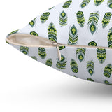 35PCF  Peacock Feather Pillow